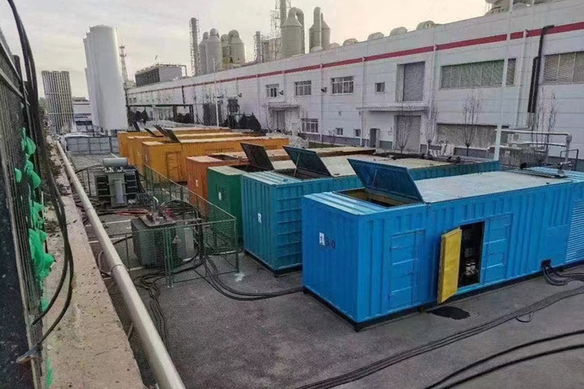 北海发电机租赁施工现场